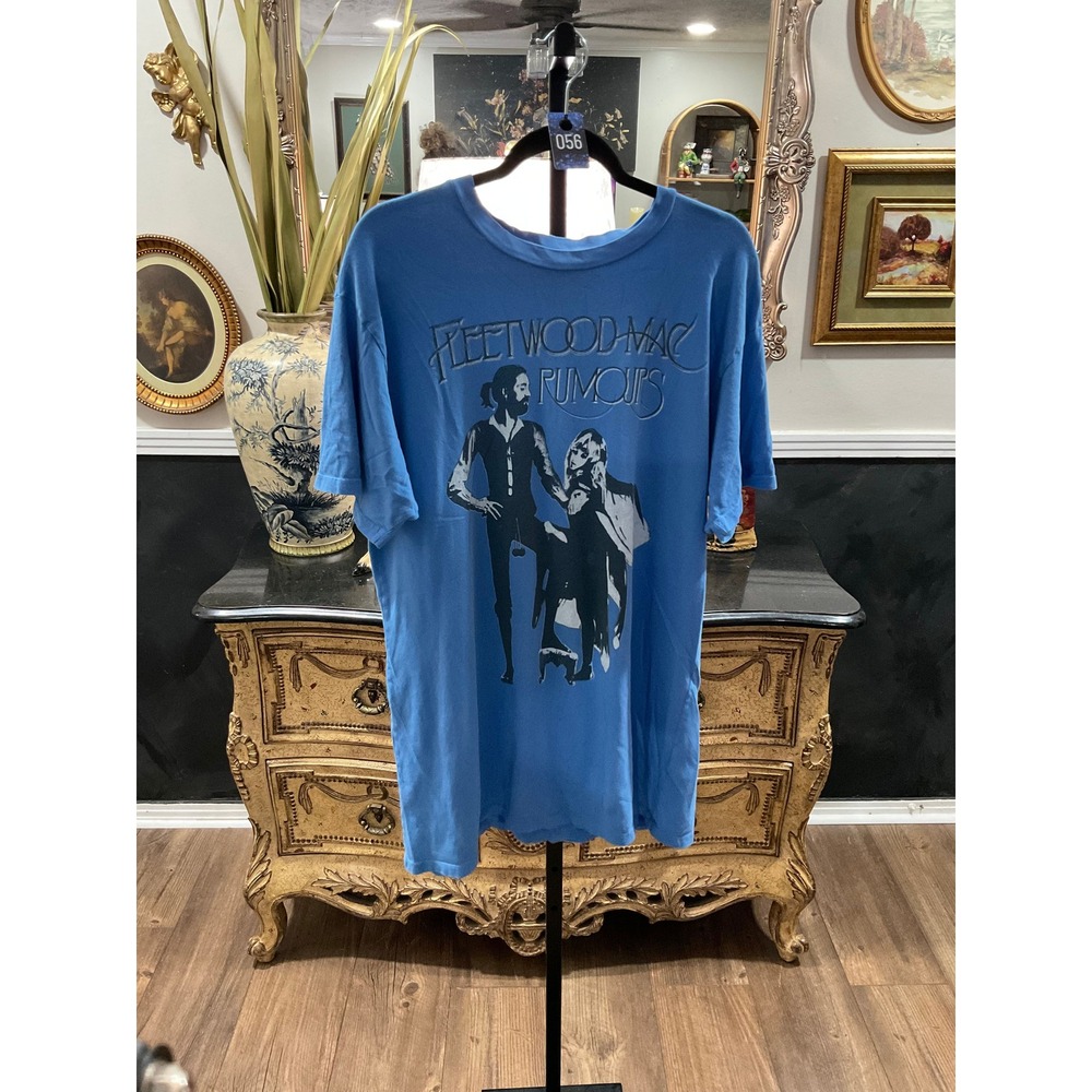 Daydreamer Fleetwood Mac Rumours Band Tee Blue Cotton Graphic T-Shirt L 056